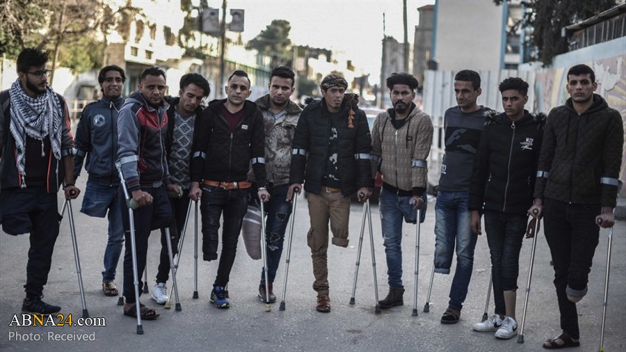 تقرير مصور/ احتجاجات المعاقين الفلسطينيين ضد جرائم إسرائيل