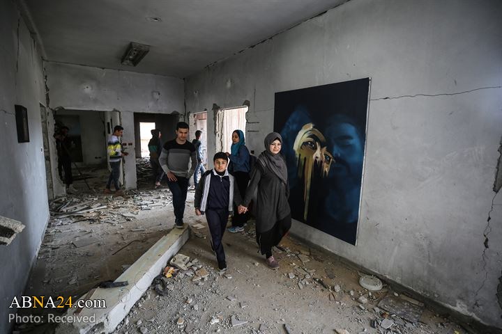 تقرير مصور/ لوحات فنية يرسمها فلسطيني تعكس مآسي ومعاناة الشعب 