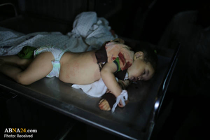 イスラエル戦闘機の攻撃によりパレスチナ人の子供が殉教