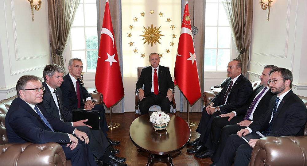 أردوغان يطالب الناتو بدعم تركيا بالتنقيب في منطقة بحرية