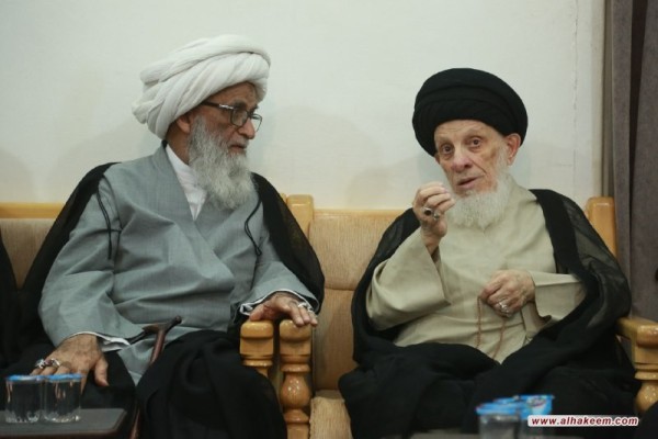  آية الله الحكيم يستقبل آية الله النجفي