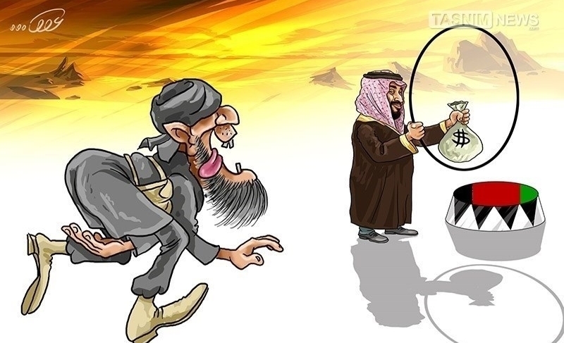 کاریکاتیر / أمريكا تنقل داعش التكفيري الى افغانستان بأموال سعودية