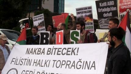 Manifestation devant le consulat israélien à Istanbul