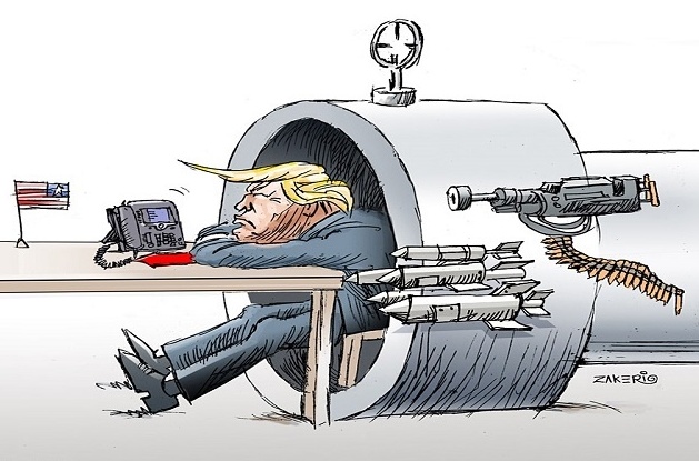 کاریکاتیر / ترامب ينتظر هاتفا من ايران 