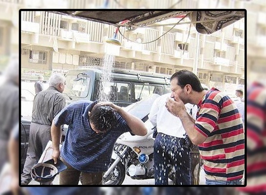 العراق يصل حرارته الى ما يعادل نصف درجة الغليان!