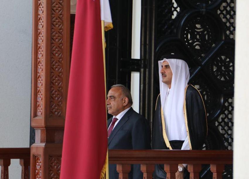 عبد المهدي يلتقي امير قطر في الدوحة