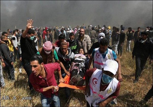 إصابة فلسطينيين بقمع العدو مسيرات "يوم القدس" شرقي غزة