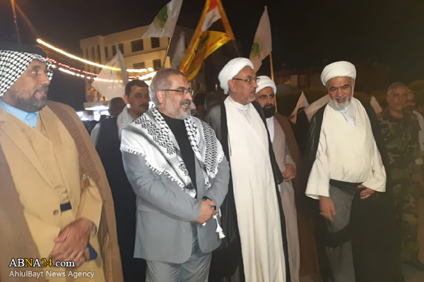 تقریر مصور/ مبلغو المجمع العالمي لأهل البيت (ع) يشاركون بيوم القدس العالمي في كربلاء