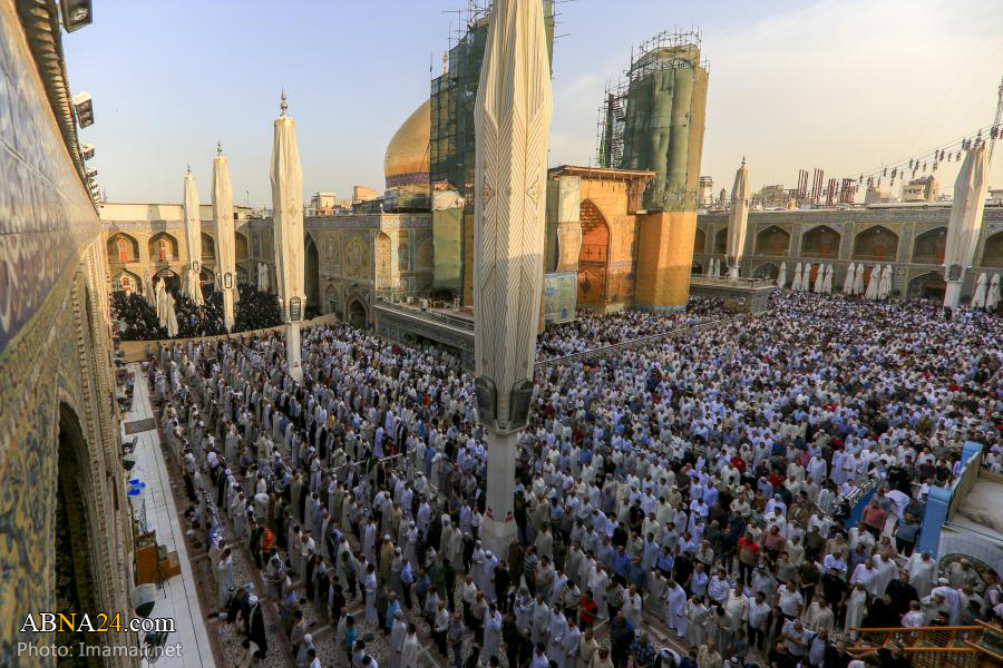 تقریر مصور/ إقامة صلاة عيد الفطر المبارك في حرم الامام أمير المؤمنين (ع)