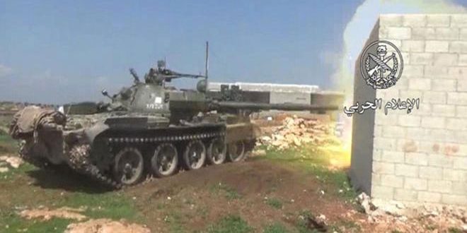 L’armée élargit les zones de ses opérations contre les terroristes du ‘’Front Nosra’’ dans les deux banlieues de Hama et Idleb