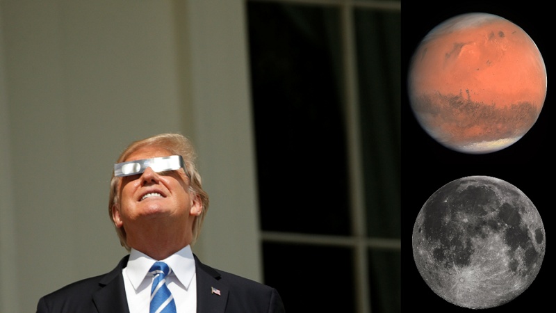 Gaffe di Trump, 'Luna è parte di Marte', e la rete si scatena
