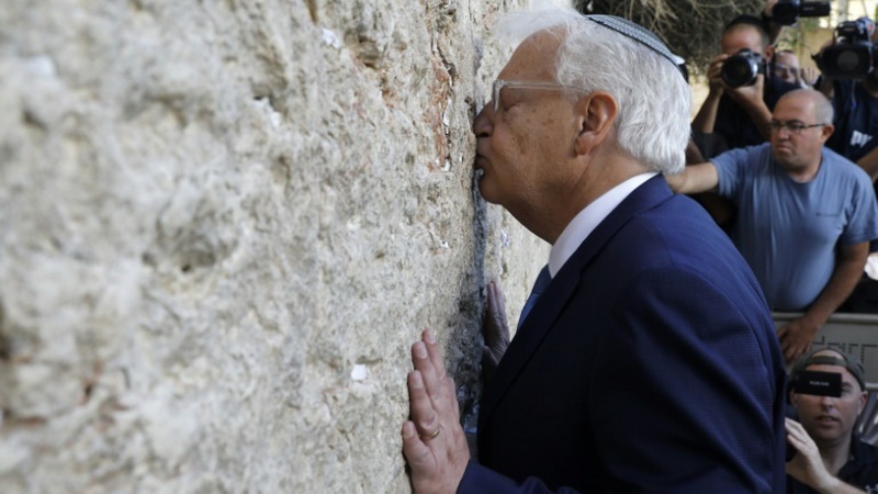 Inviato USA:Israele ha diritto di annettere Cisgiordania. "Colpo definitivo al processo pace"