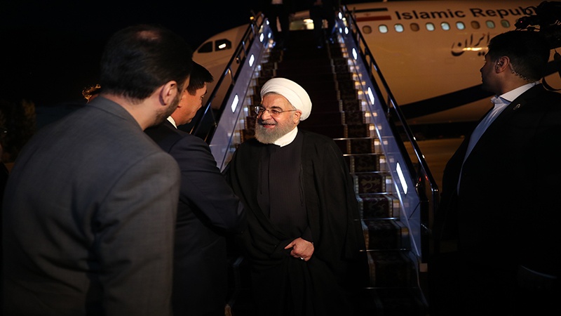 Präsident Rohani in Bischkek eingetroffen