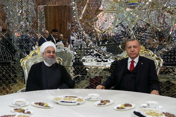 سیکا اجلاس کے ضمن میں صدر حسن روحانی اور صدر اردوغان کی ملاقات