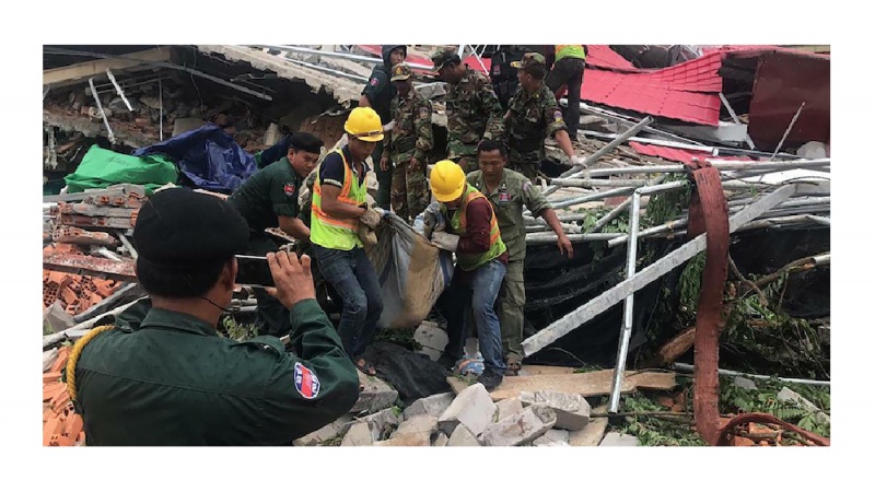 Crollo palazzina in Cambogia: 24 morti