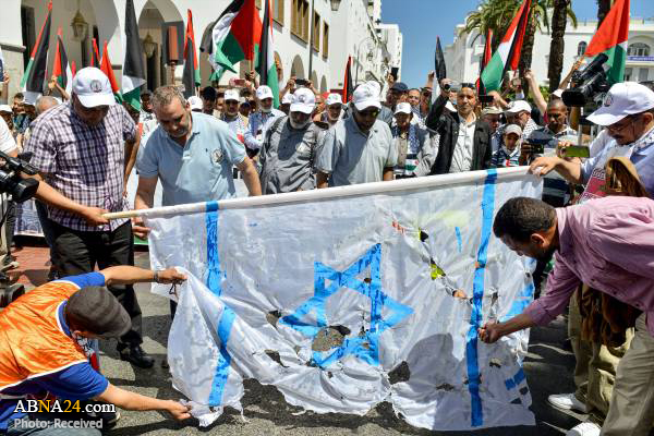 Photos: Moroccan protests in opposition to Manama conference, 'Deal of Century'