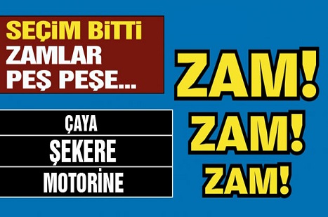 Seçim Sonrası İki Günde Üçüncü Zam Haberi