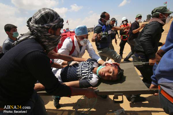 Israeli forces wound 128 Palestinians in Gaza