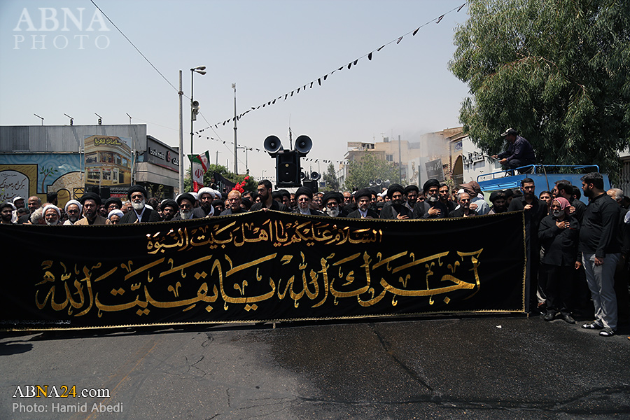 تقریر مصور/ موكب عزاء بمناسبة شهادة الامام الصادق (ع) بمشاركة آية الله الشيخ وحيد خرساني