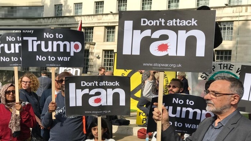 针对美国反伊朗政策的抗议活动在英国举行