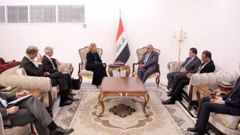  Federica Mogherini Irak'ta Cumhurbaşkanı ve başbakan ile görüştü