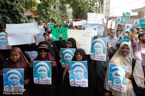 Photos: Rallies in front of Nigerian embassy in support of Sheikh Zakzaky