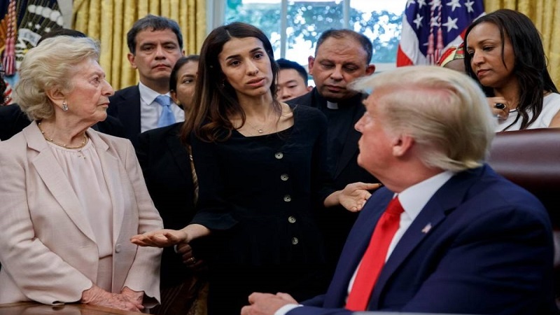 Trump: gaffe con premio Nobel Nadia Murad