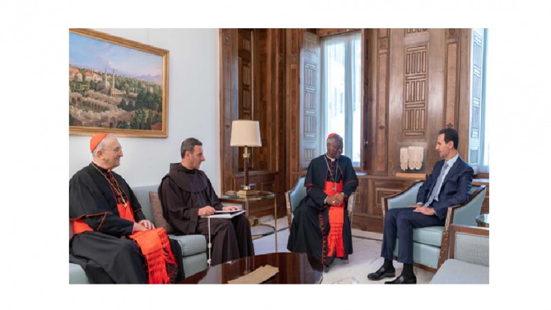 Siria, pre. Assad riceve lettera da Papa Francesco