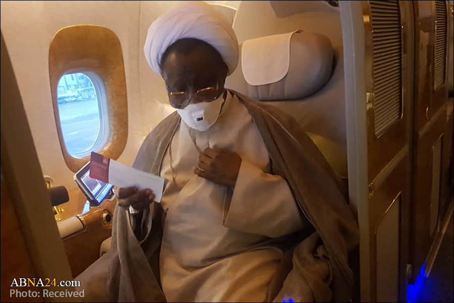 الشيخ إبراهيم الزكزكي يغادر نيجيريا متوجها الى الهند للعلاج