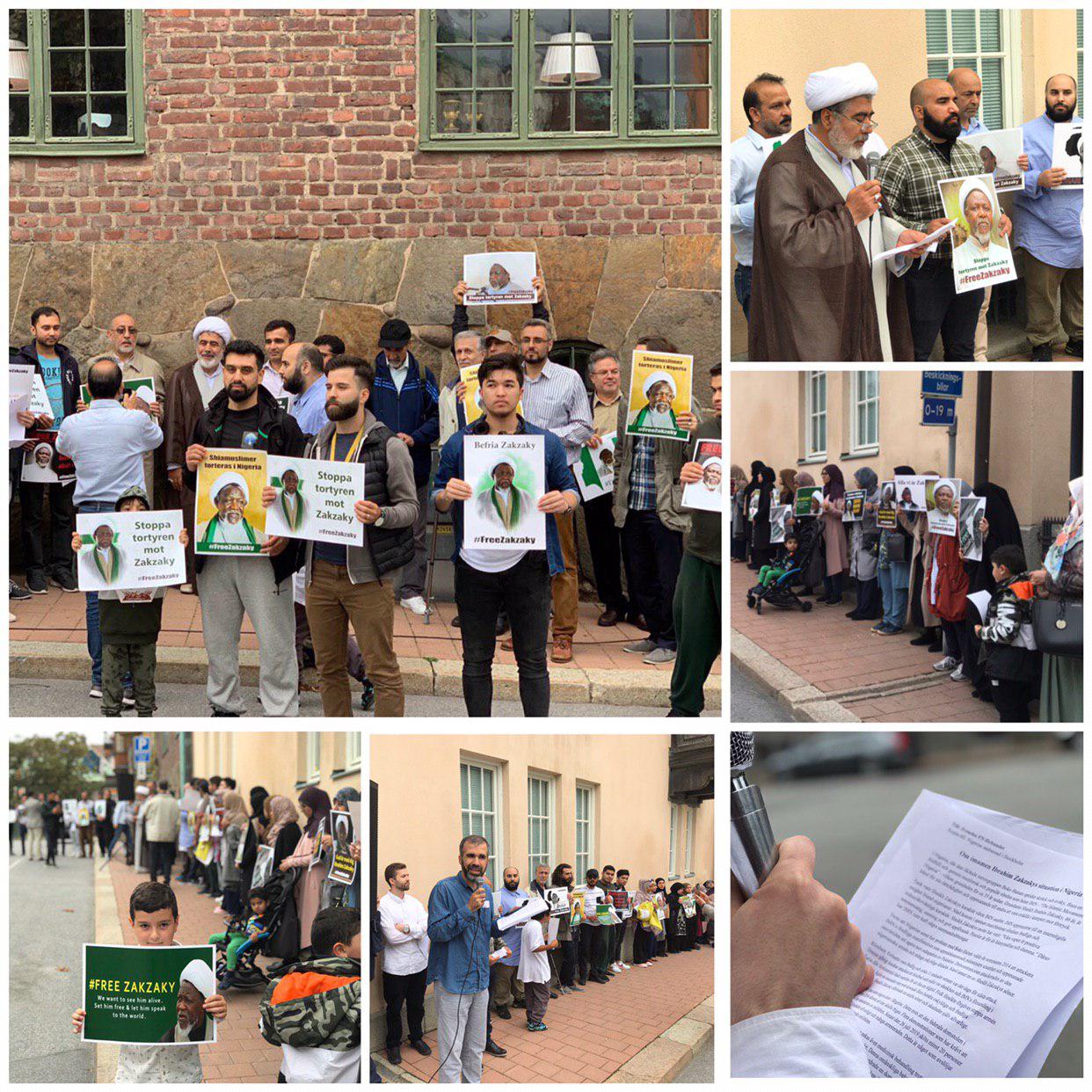 Demo Para Pendukung Syaikh Zakzaky di Swedia