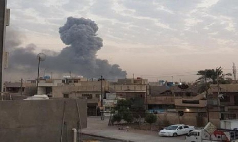 صورة أقمار صناعية إسرائيلية: غارة جوية استهدفت معسكر الصقر في بغداد
