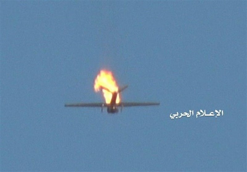 الدفاعات الجوية اليمنية تسقط طائرة أمريكية من نوع MQ9  بصاروخ محلي