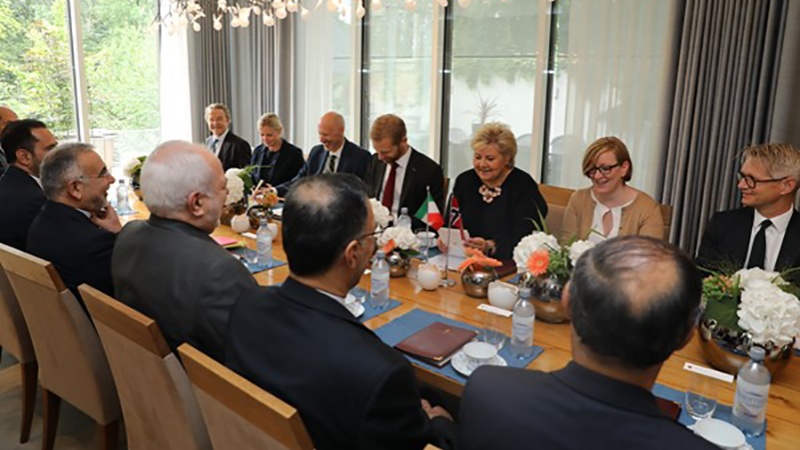 イラン外相が、ノルウェー首相と会談