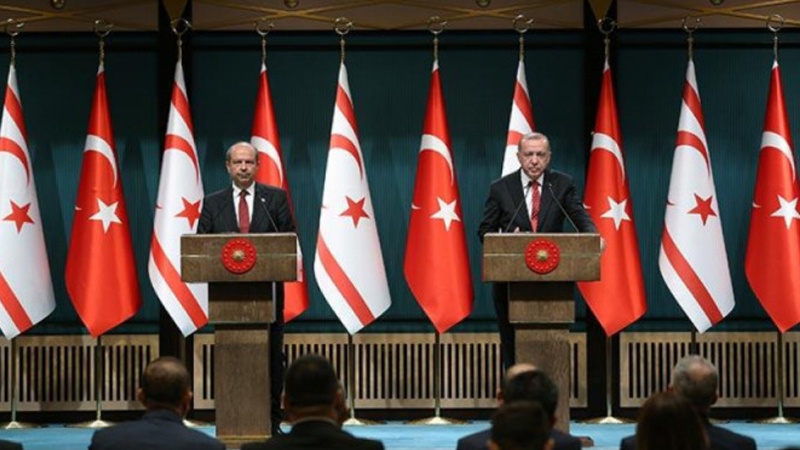 Erdoğan'dan Kıbrıs Türk kesimine destek vurgusu