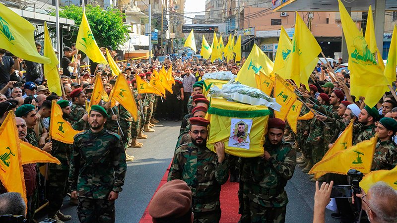 بەڕێ کرانی تەرمی دوو شەهیدی حیزبوڵلای لوبنان