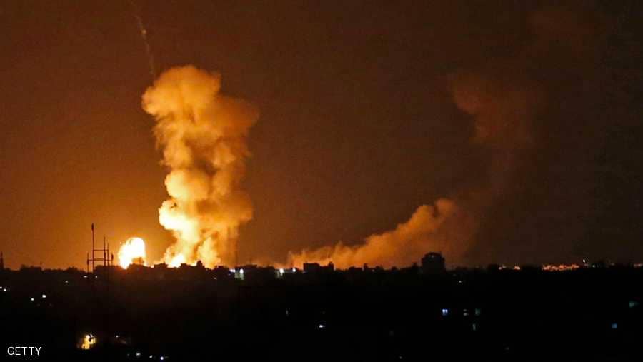 قوات الاحتلال الاسرائيلية تقصف مواقع للمقاومة الفلسطينية في قطاع غزة