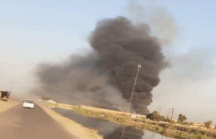 طائرة مسيرة قصفت مخزن عتاد للحشد العشائري في الأنبار بالعراق