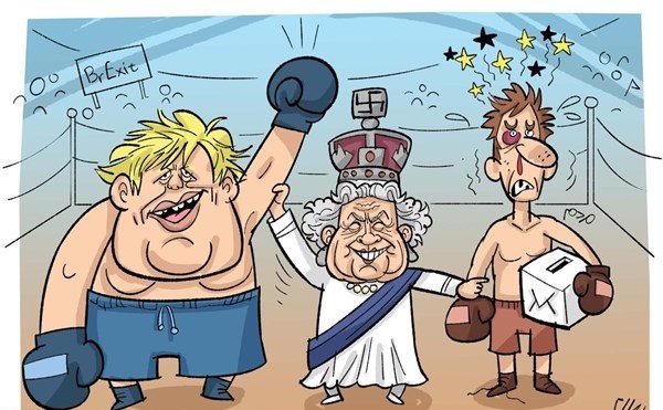 کاریکاتیر/ المنصب الشرفي في بريطانيا يلغي الديمقراطية الشرفية في هذا البلد!