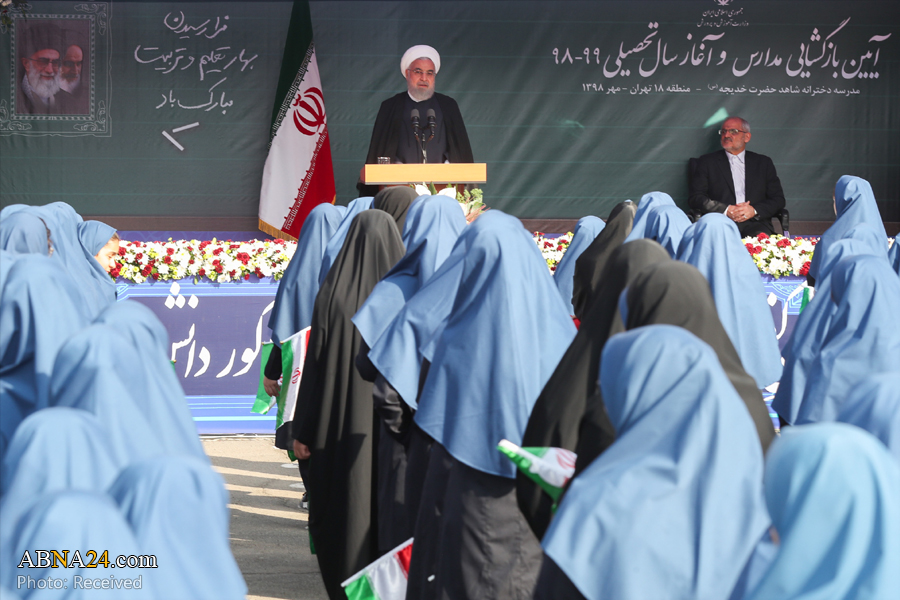Pres. Rouhani: "Mehr Question: what should we do to have more vibrant, pleasant, safer atmosphere at schools?"