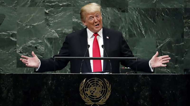 国連総会で、米大統領が対イラン疑惑発言を反復