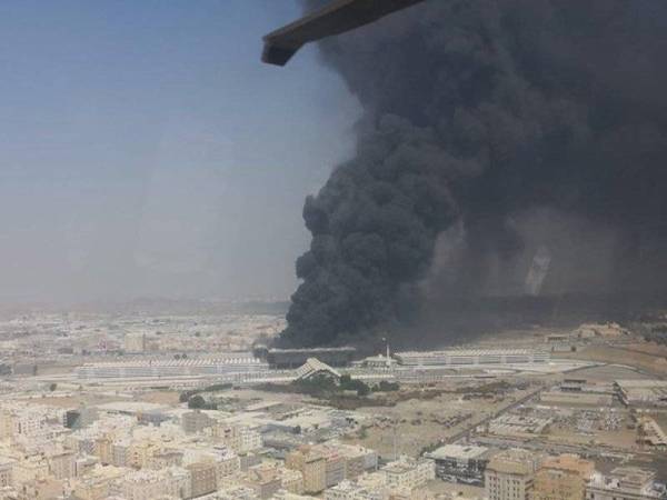 Stesen Kereta Api Kelajuan Tinggi Arab Saudi Terbakar