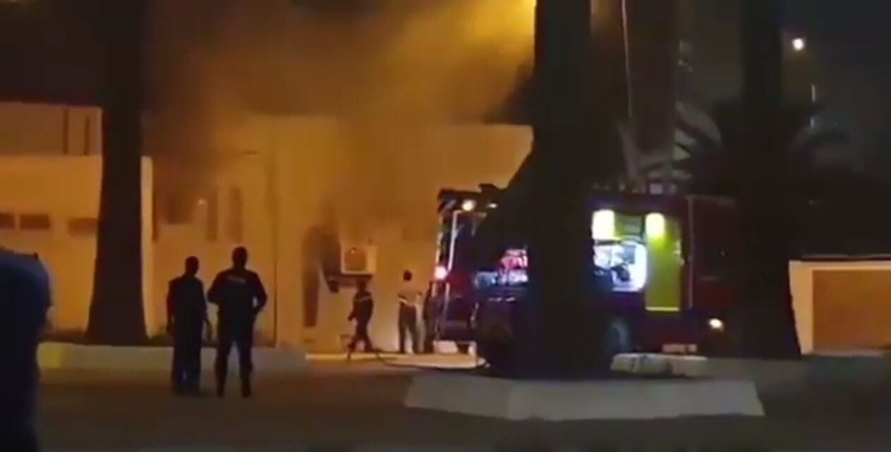 حريق يلتهم مبنى في مطار الجزائر الدولي