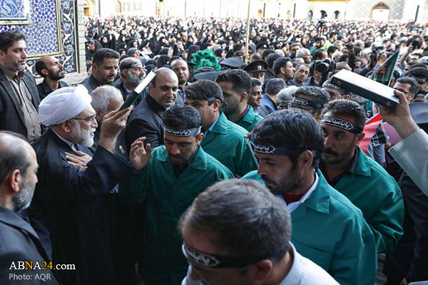 Caravan of Imam Reza (AS) holy shrine Arbaeen servants leaves for Karbala