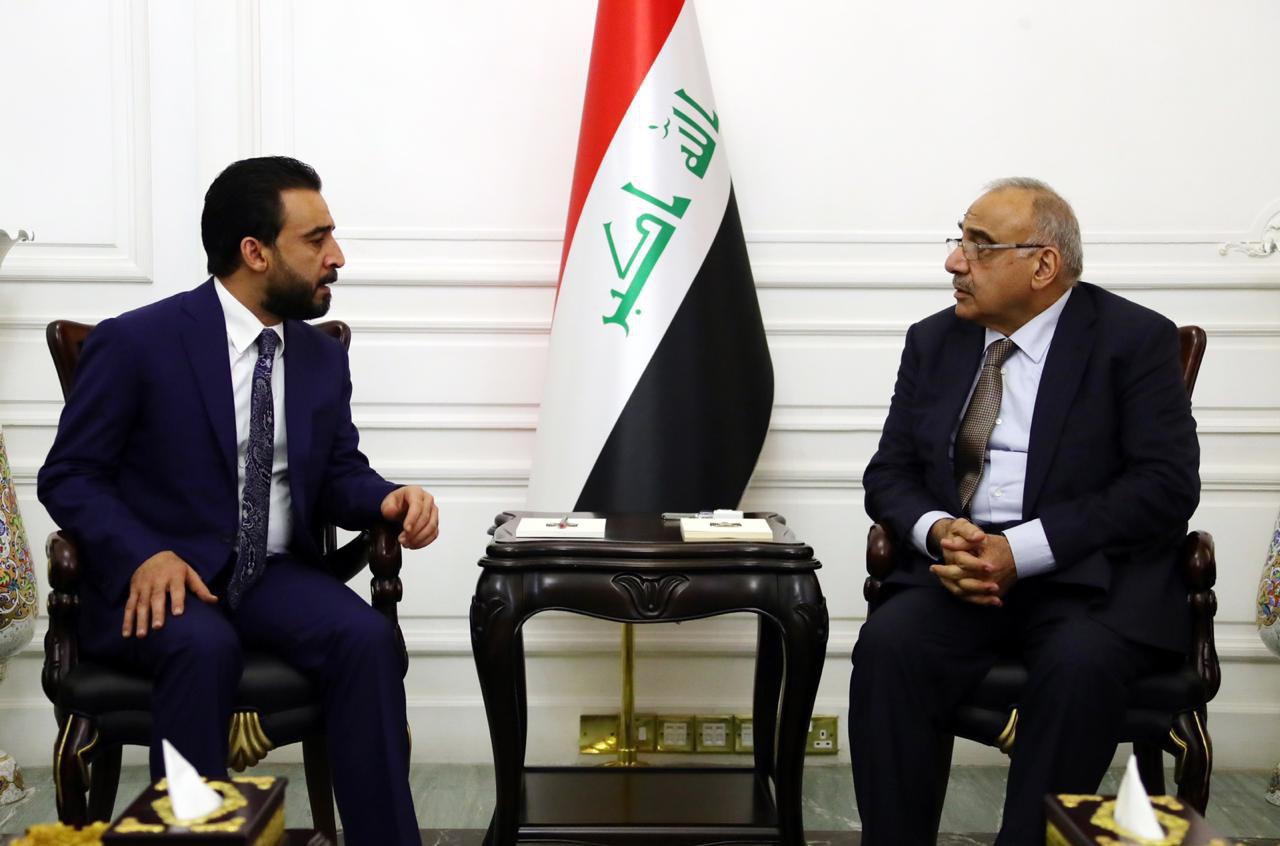 التعاون والتنسيق بين عبد المهدي والحلبوسي لتنفيذ لمطالب المتظاهرين المشروعة 