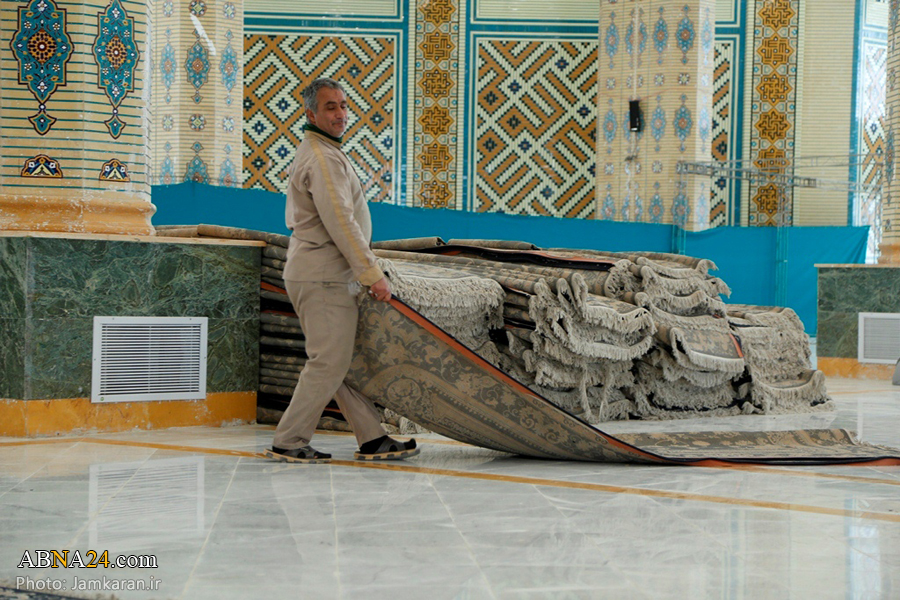 تقریر مصور/ تهيئة مسجد جمكران المقدسة لزوار الأربعين