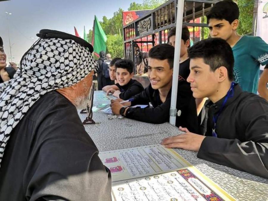 موقع عمار بن ياسر يقدم أكثر من 20 ألف وجبة طعام يومياً لزائري الأربعين