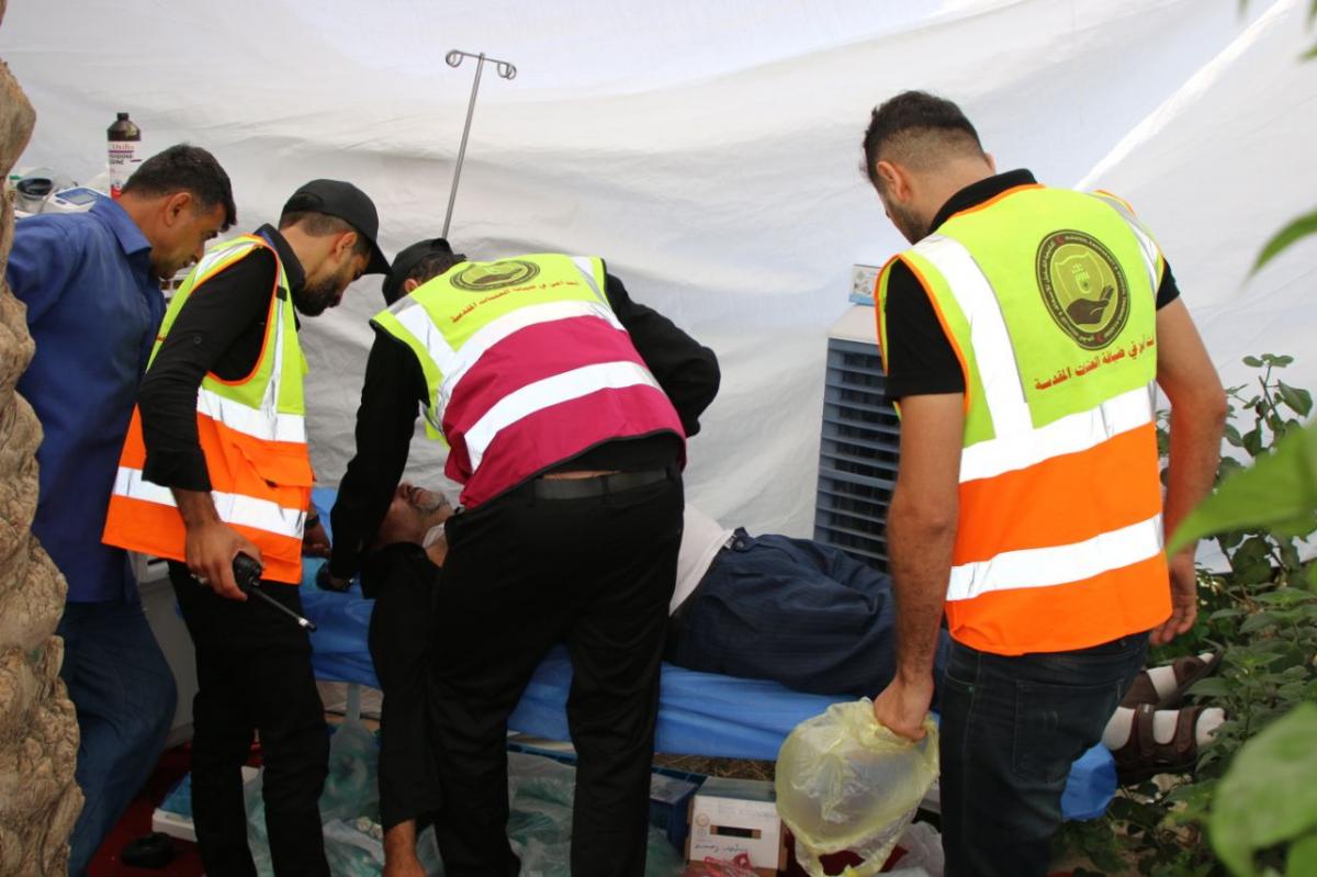 أكاديميّةُ الكفيل للإسعاف والتدريب الطبّي تطبّق برنامج (أنت آمن في ضيافة العتبات المقدّسة)+(صور)