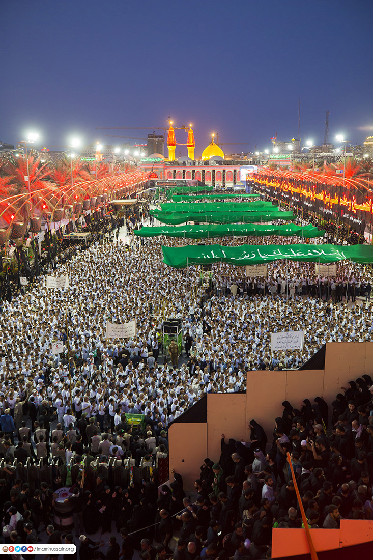 تقرير مصور/ موكب عزاء لبني عامر يتجه صوب مرقد الامام الحسين الشهيد