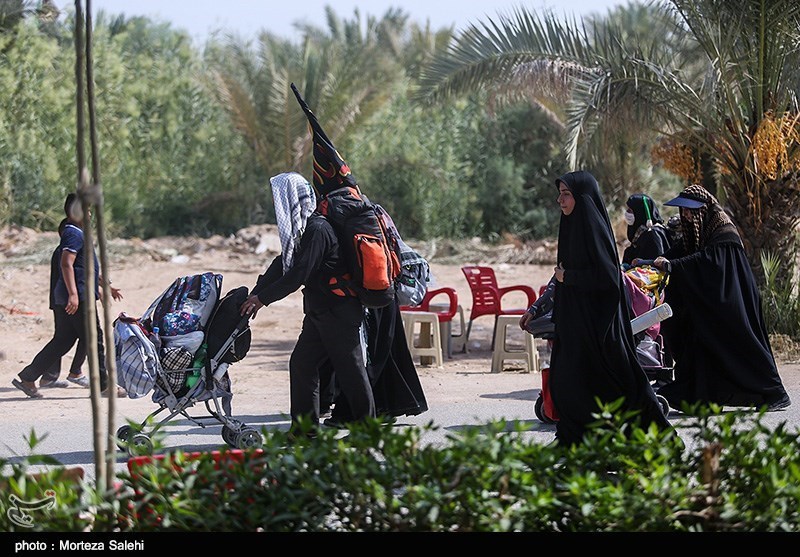 تقرير مصور/ مسير زوار أربعينية الامام الحسين (ع)  من الكوفة الى كربلاء المقدسة