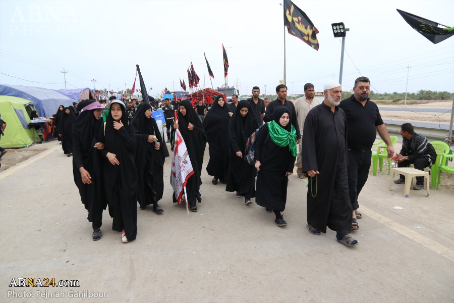 تقرير مصور/ مشاهد عن جماهير غفيرة في أربعينية الامام الحسين (ع) العظيمة في طريق الى كربلاء المقدسة